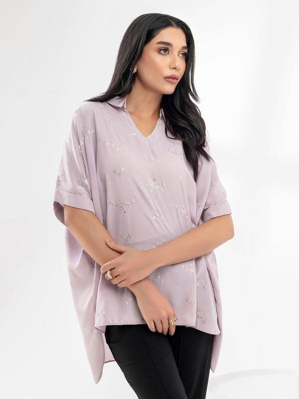 Limelight Embroidered Silk Top