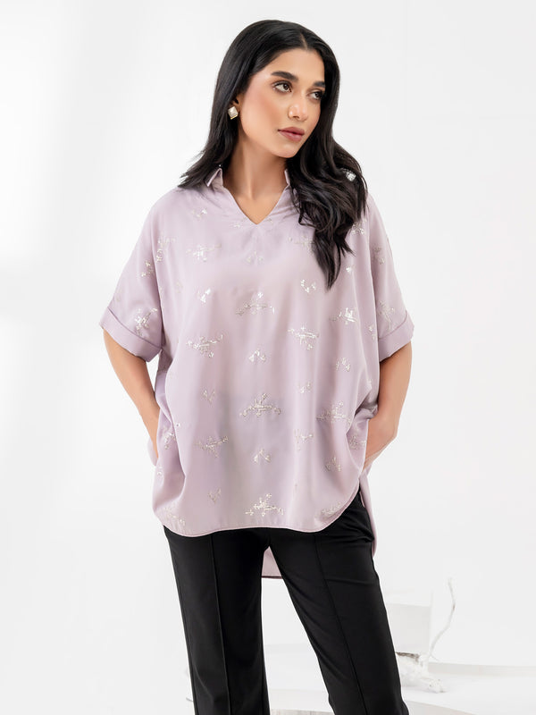 limelight Embroidered Silk Top