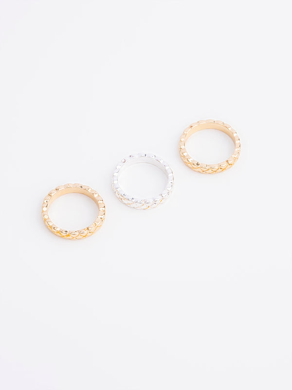 Limelight Engraved Ring Set