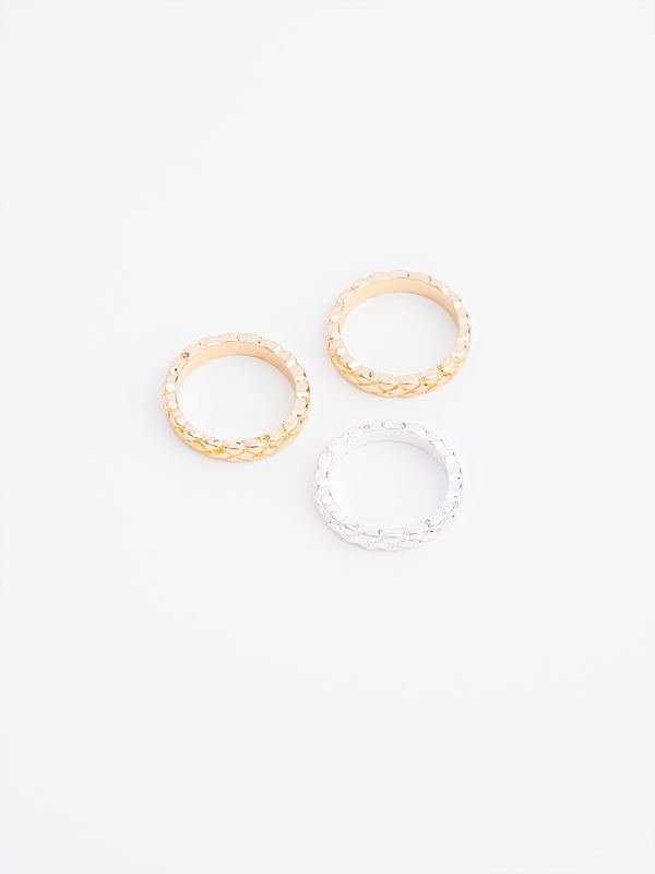 limelight Engraved Ring Set