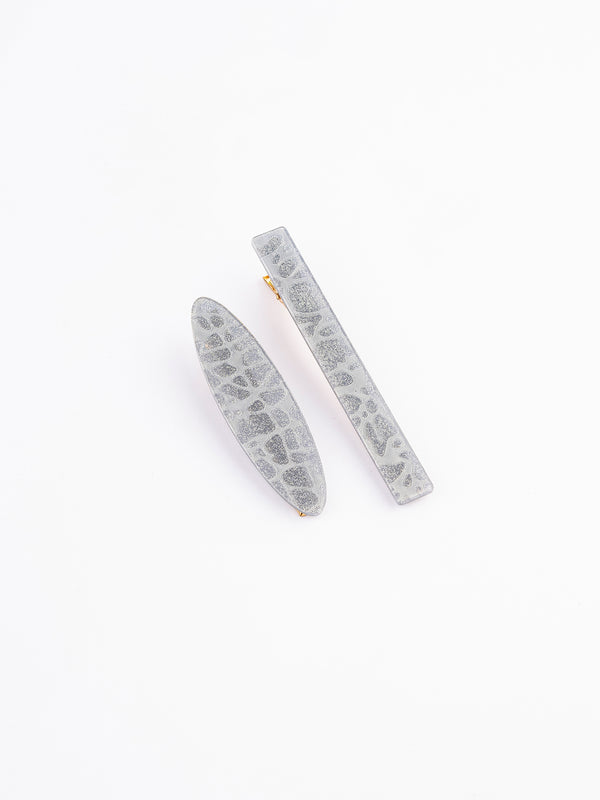 Limelight Geometric Glittered Hair Clip Set