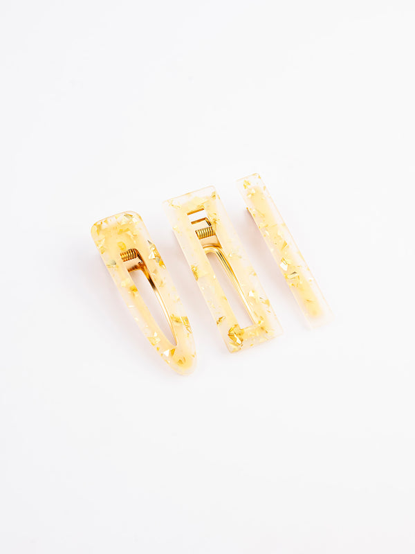 limelight Geometric Glittered Hair Clip Set