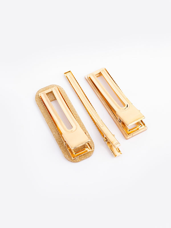 Limelight Geometric Hair Clip Set