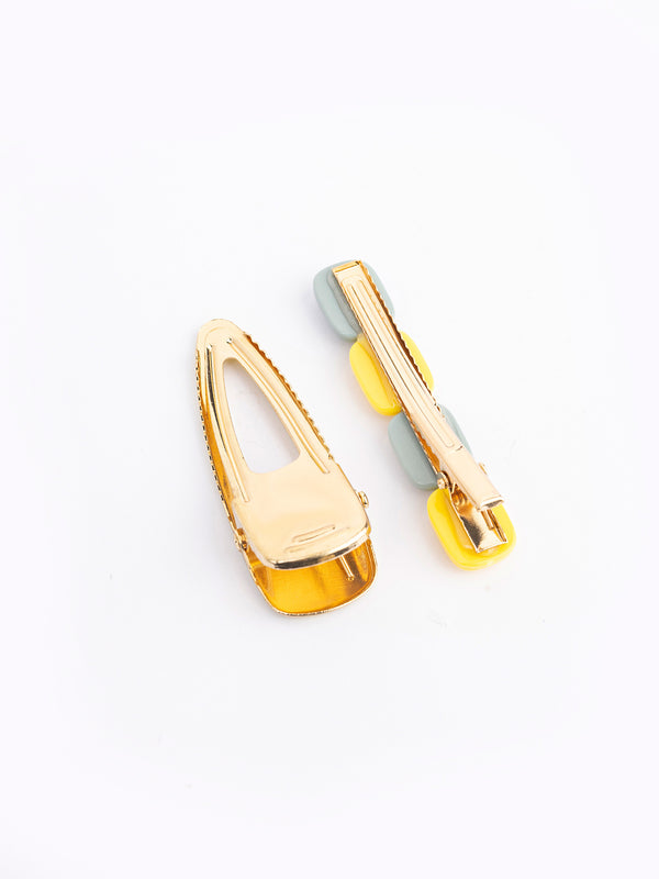 Limelight Geometric Hair Clip Set