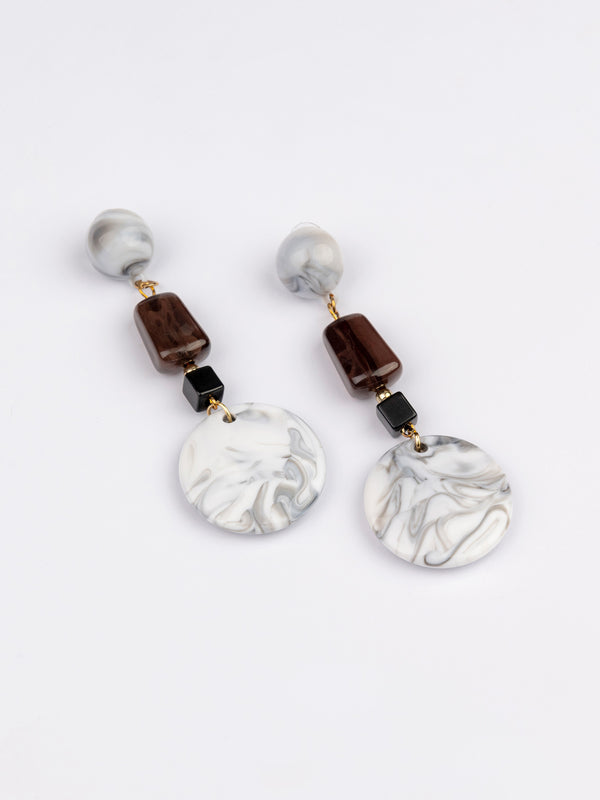 limelight Geometric Marble Earrings