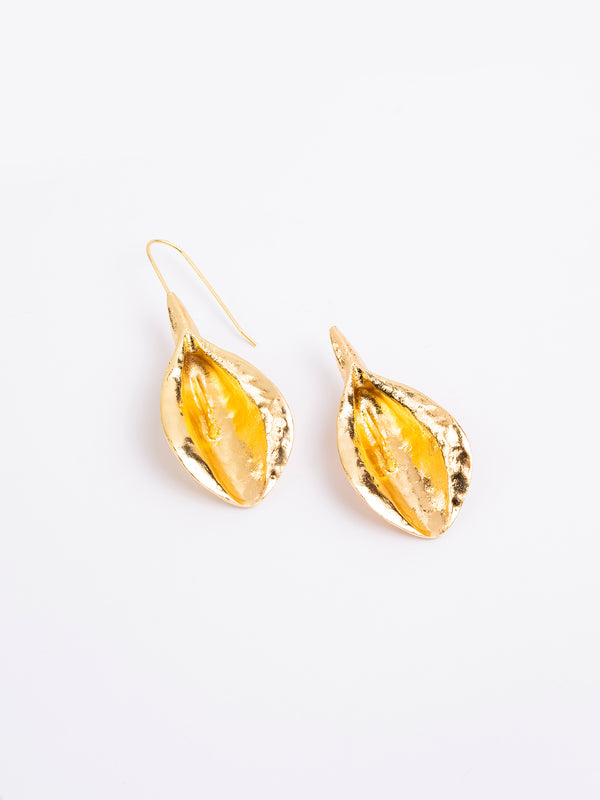 Limelight Gold Leaf Earings