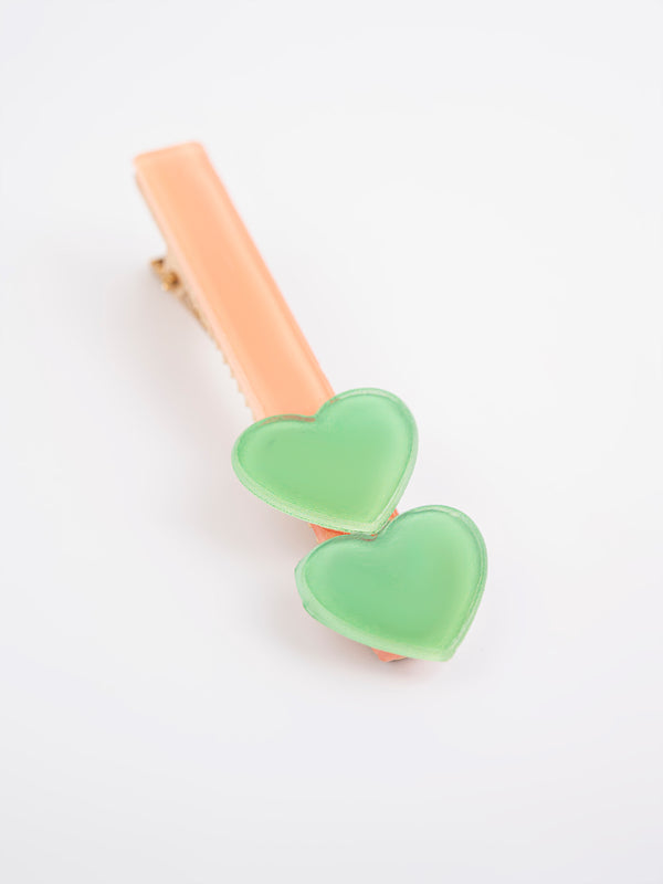 Limelight Heart Hair Clips