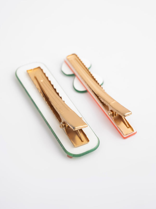 Limelight Heart Hair Clips