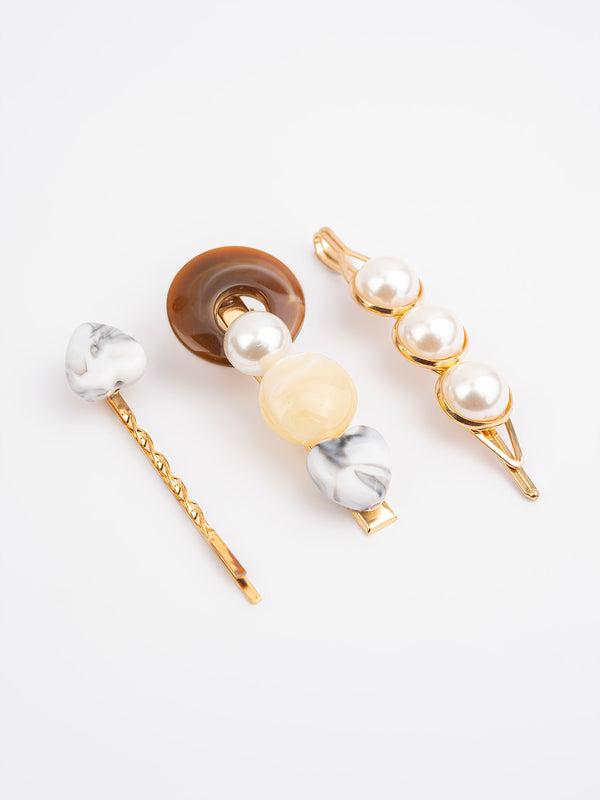 limelight Houndstooth Embellished Hair Clips