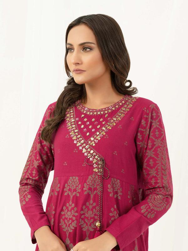 Limelight Jacquard Frock-Embellished (Pret)