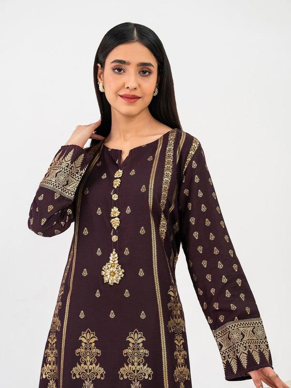 Limelight Jacquard Shirt-Embellished (Pret)