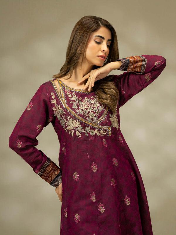 Limelight Jacquard Shirt-Embroidered (Pret)