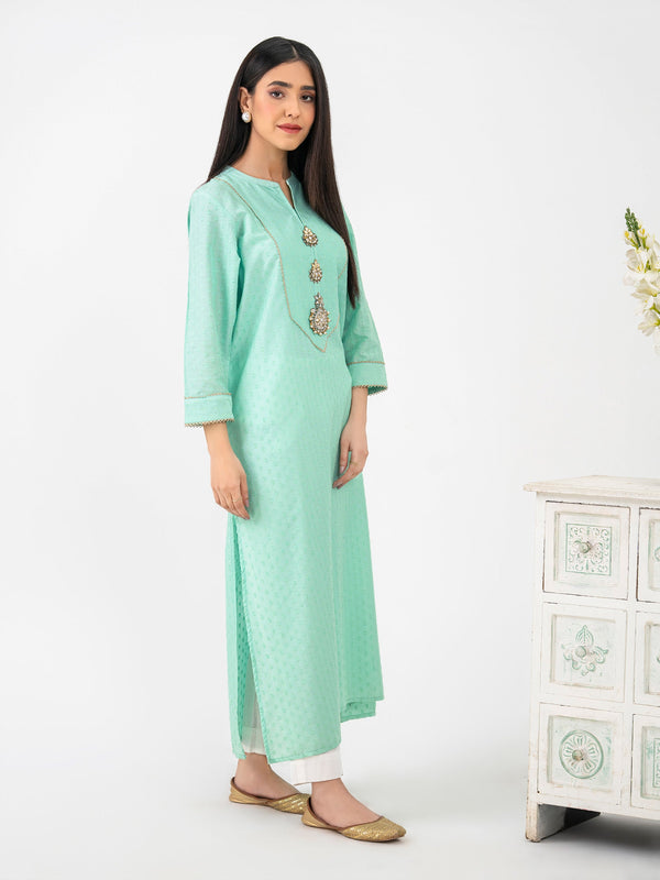 Limelight Jacquard Shirt-Embroidered (Pret)