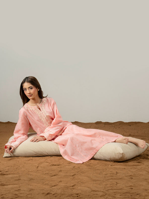 Limelight Jacquard Shirt-Embroidered (Pret)