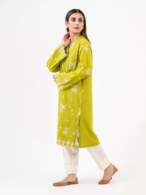 Limelight Karandi Shirt-Embroidered (Pret)