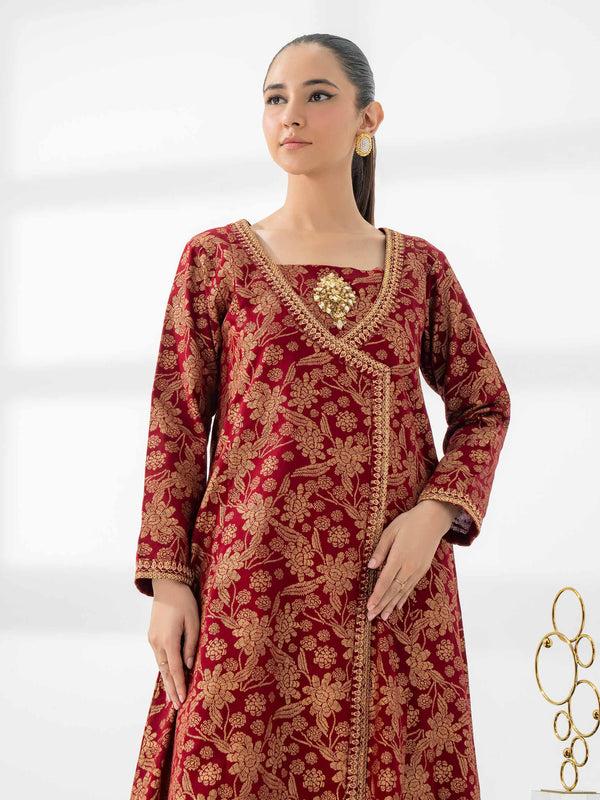 Limelight Khaddar Angrakha-Embroidered (Pret)