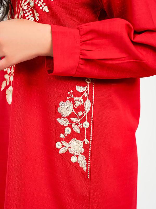 Limelight Khaddar Shirt-Embroidered