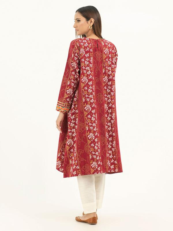 Limelight Khaddar Shirt-Gold Paste Print (Pret)