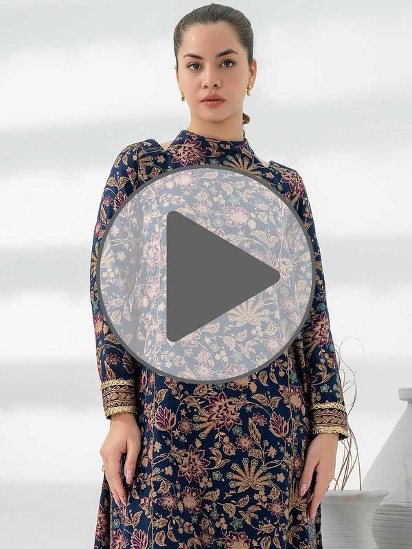 Limelight Khaddar Shirt-Paste Print (Pret)