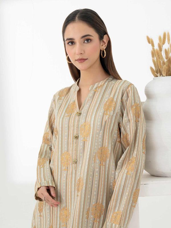 limelight Khaddar Shirt-Paste Print (Pret)