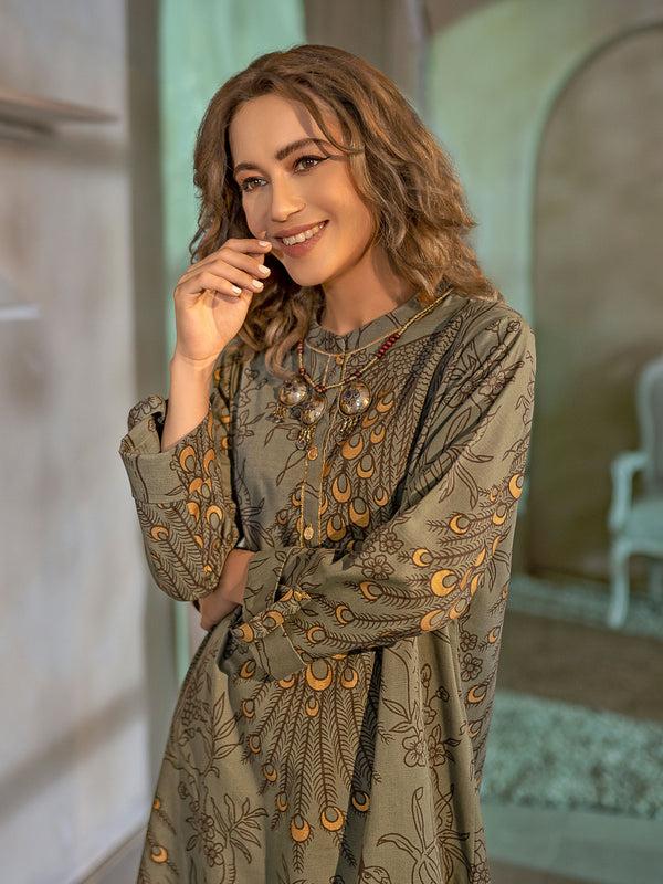 Limelight Khaddar Shirt-Paste Printed (Unstitched)