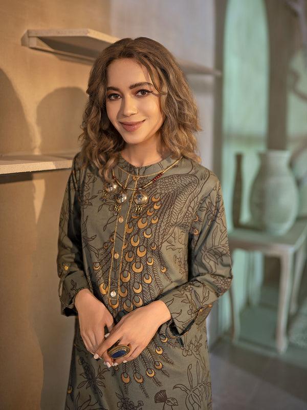 Limelight Khaddar Shirt-Paste Printed (Unstitched)