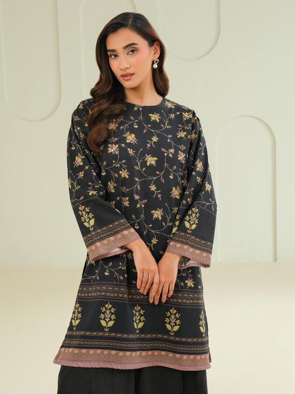 Limelight Khaddar Shirt-Printed (Unstitched) Black