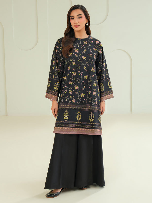 limelight Khaddar Shirt-Printed (Unstitched) Black