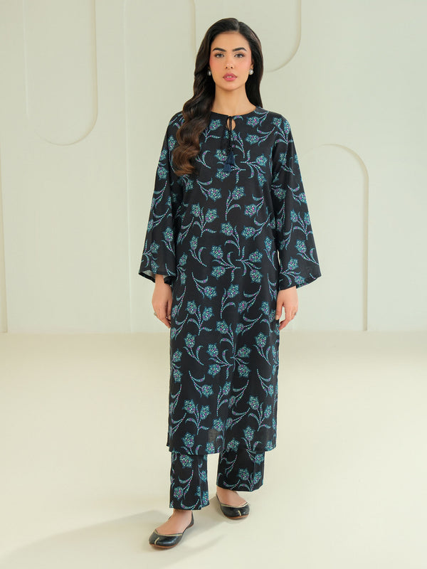 Limelight Khaddar Shirt-Printed (Unstitched) Black