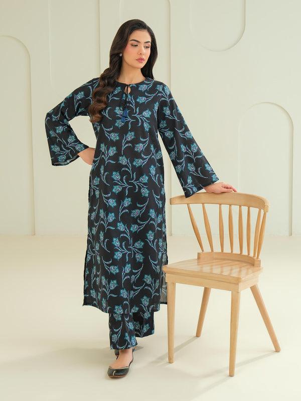 limelight Khaddar Shirt-Printed (Unstitched) Black
