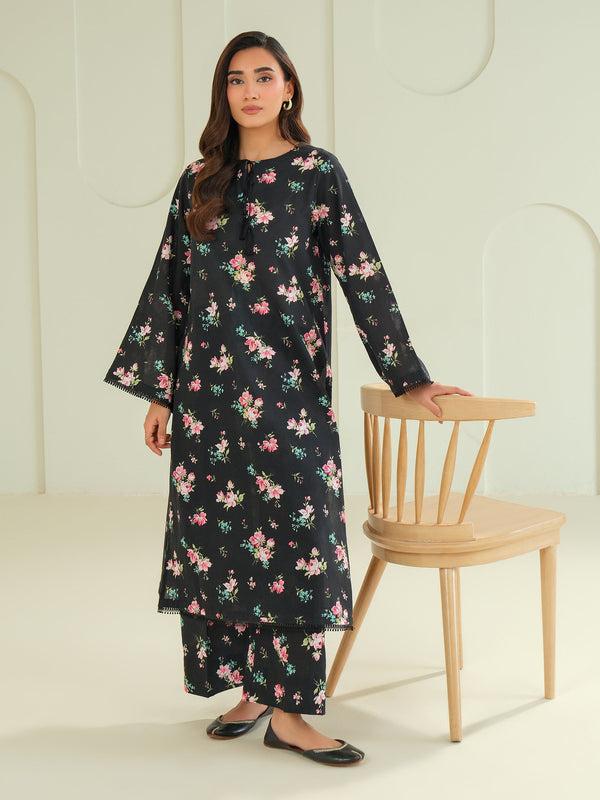 Limelight Khaddar Shirt-Printed (Unstitched) Black