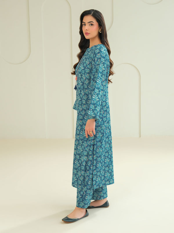 Limelight Khaddar Shirt-Printed (Unstitched) Blue