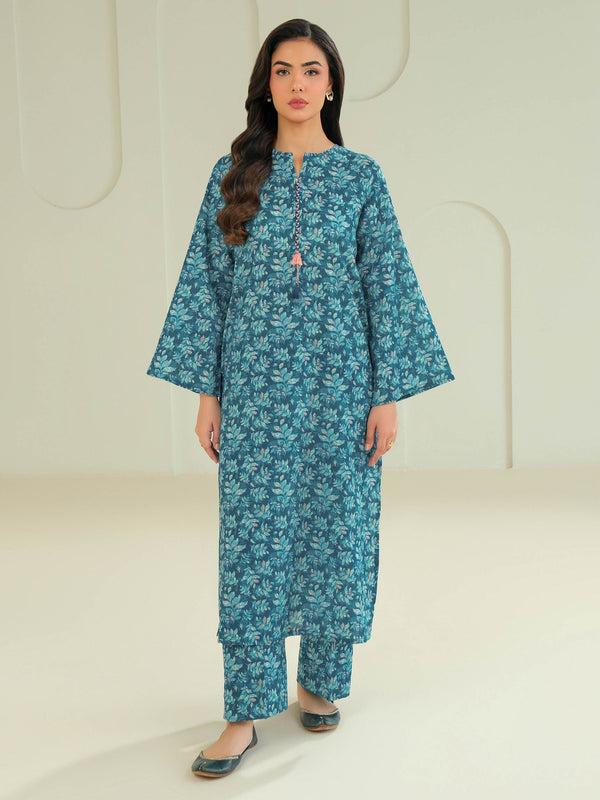 limelight Khaddar Shirt-Printed (Unstitched) Blue