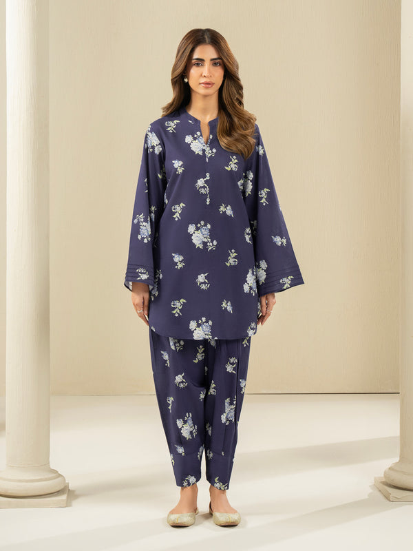 limelight Khaddar Shirt-Printed (Unstitched) Blue