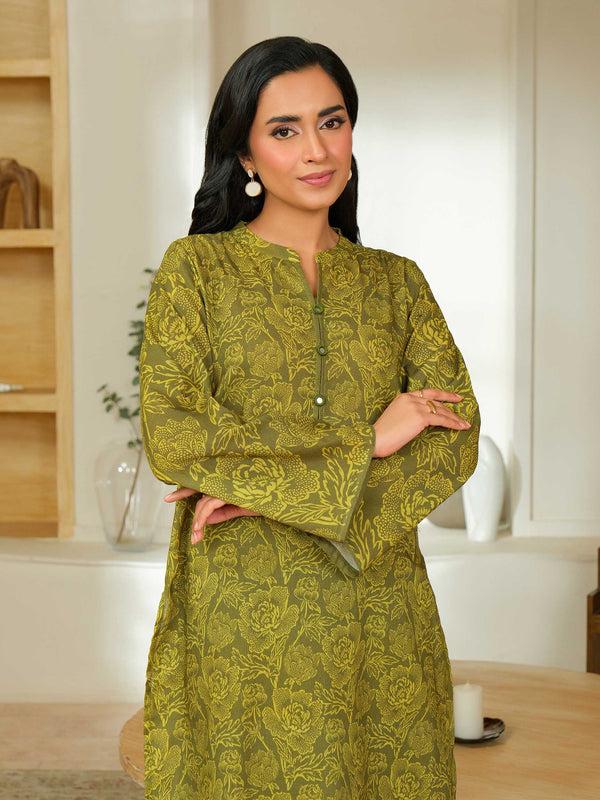 Limelight Khaddar Shirt-Printed (Unstitched) Olive