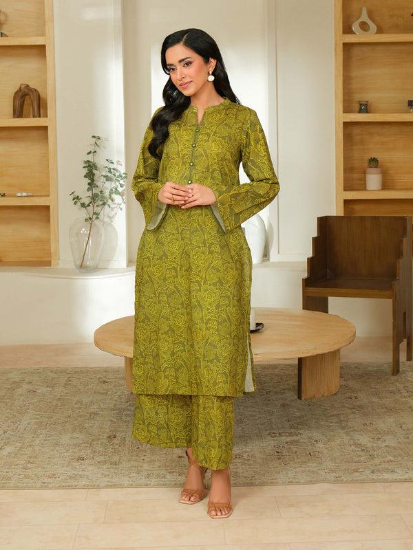 Limelight Khaddar Shirt-Printed (Unstitched) Olive