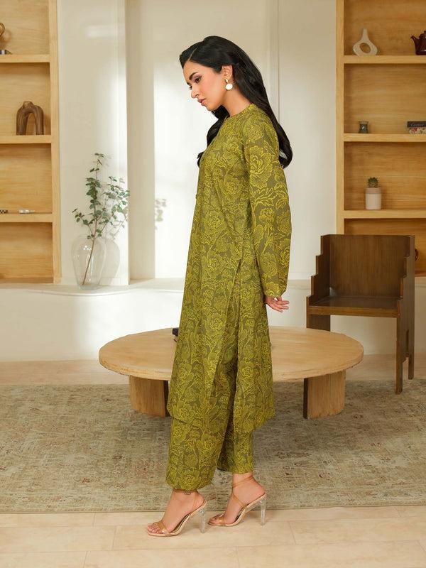 Limelight Khaddar Shirt-Printed (Unstitched) Olive