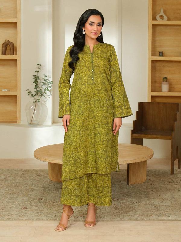 limelight Khaddar Shirt-Printed (Unstitched) Olive