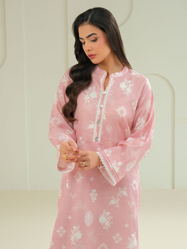 Limelight Khaddar Shirt-Printed (Unstitched) Pink