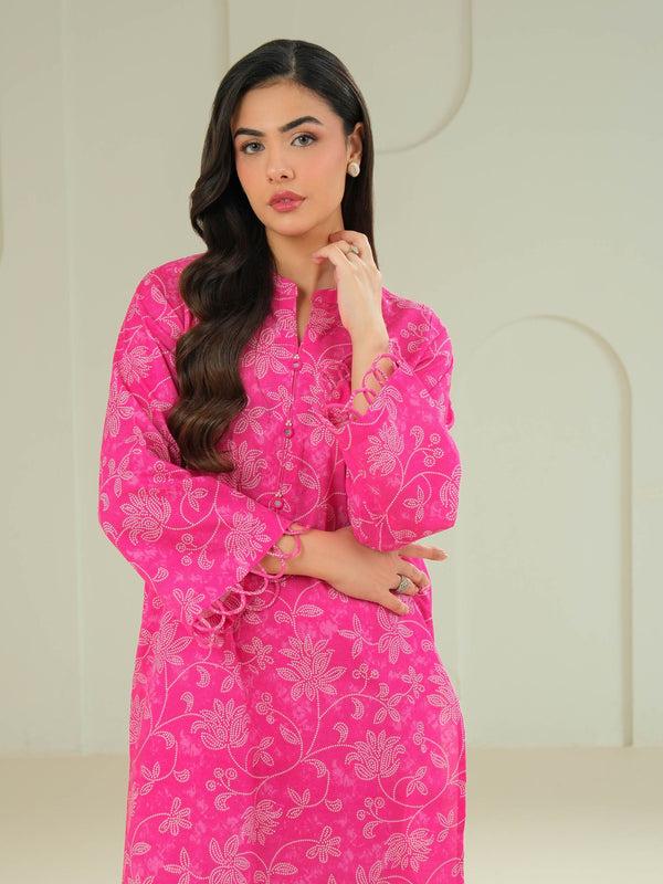 Limelight Khaddar Shirt-Printed (Unstitched) Pink