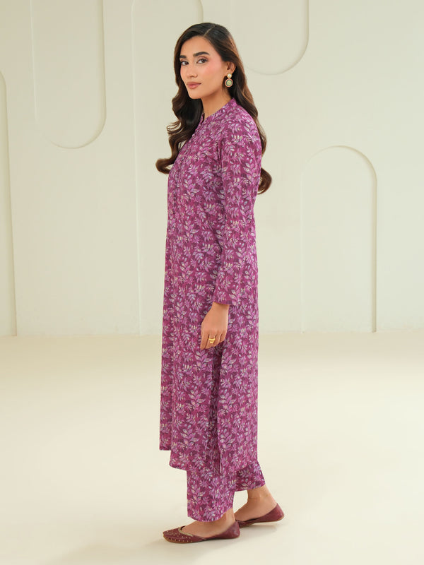 Limelight Khaddar Shirt-Printed (Unstitched) Plum