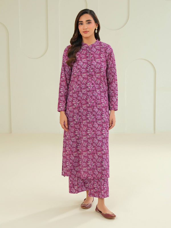 limelight Khaddar Shirt-Printed (Unstitched) Plum