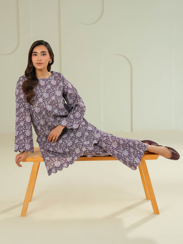 Limelight Khaddar Shirt-Printed (Unstitched) Purple