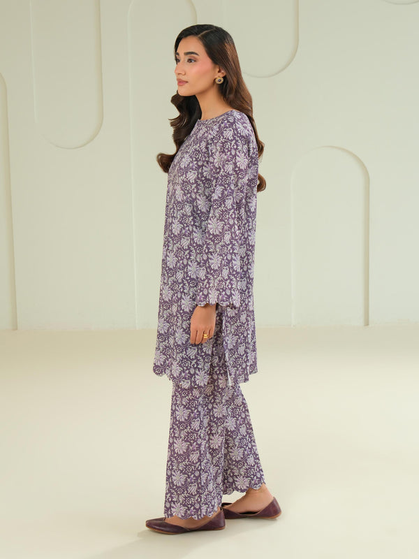 Limelight Khaddar Shirt-Printed (Unstitched) Purple