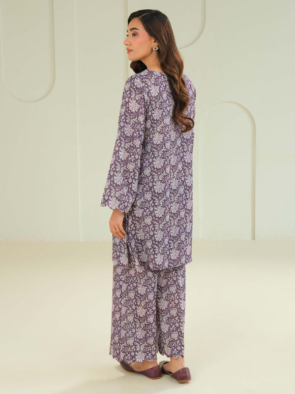 Limelight Khaddar Shirt-Printed (Unstitched) Purple
