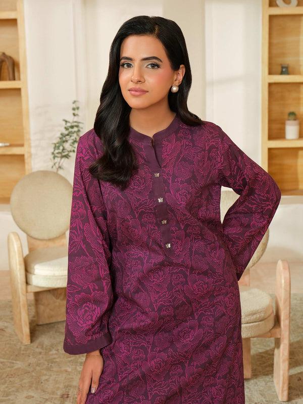 Limelight Khaddar Shirt-Printed (Unstitched) Purple