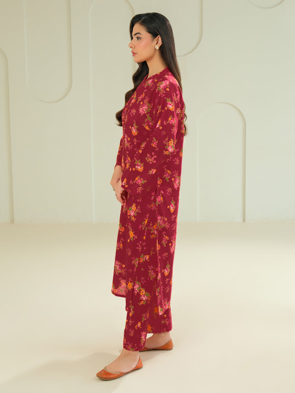 Limelight Khaddar Shirt-Printed (Unstitched) Red