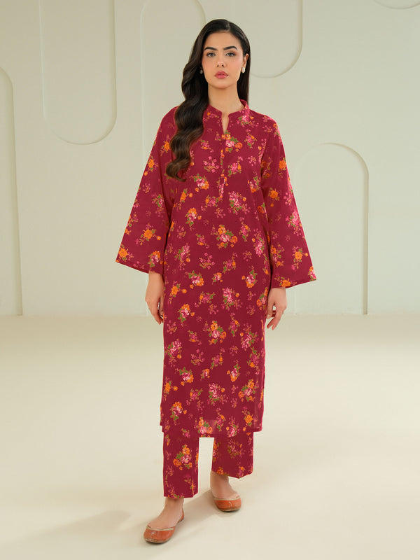 limelight Khaddar Shirt-Printed (Unstitched) Red