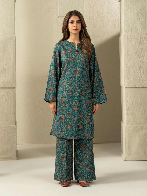 limelight Khaddar Shirt-Printed (Unstitched) Teal