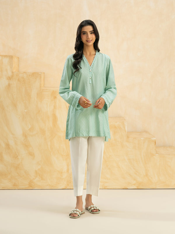 Limelight Lawn Kurti-Dyed (Pret) Turquoise